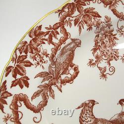 RED AVES by ROYAL CROWN DERBY 14 3/4 Oval Serving Platter GREAT CONDITION