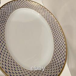 RICHARD GINORI IMPERO DIAMOND LargeServing Platter Blue And Gold ITALY