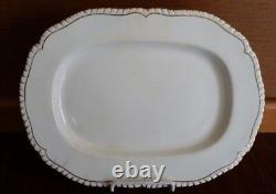 Rare Coalport Bone China England Gold & White Cirencester Platter Rectangular