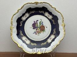 Reichenbach Echt Kobalt Porcelain 24k Gold Decorated 13 Serving Platter Dish