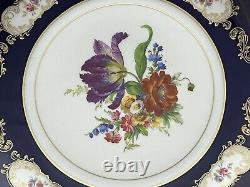 Reichenbach Echt Kobalt Porcelain 24k Gold Decorated 13 Serving Platter Dish