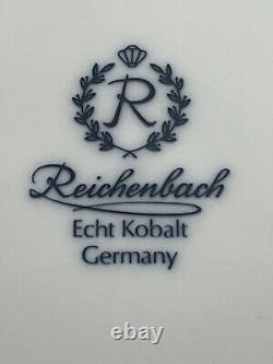 Reichenbach Echt Kobalt Porcelain 24k Gold Decorated 13 Serving Platter Dish