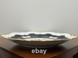 Reichenbach Echt Kobalt Porcelain 24k Gold Decorated 13 Serving Platter Dish