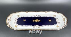 Reichenbach Echt Kobalt Porcelain 24k Gold Decorated 15 Serving Platter Tray