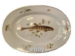 Richard Ginori Fish Quenelle Smooth Pattern China Oval Serve Platter Catfish