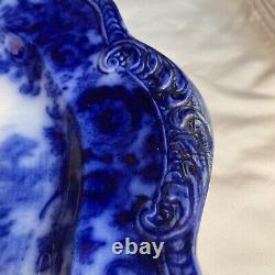 Ridgeway Staffordshire Flow Blue Turkey platter 20 MINT OLD And Gorgeous