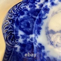 Ridgeway Staffordshire Flow Blue Turkey platter 20 MINT OLD And Gorgeous