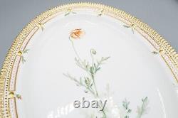 Royal Copenhagen Flora Danica Oval Serving Platter Papaver Dubium 17 3/8 3519