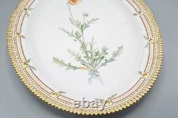 Royal Copenhagen Flora Danica Oval Serving Platter Papaver Dubium 17 3/8 3519