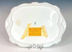 Royal Crown Derby 17.75 rectangular platter, lobe handle ends, circa 1875