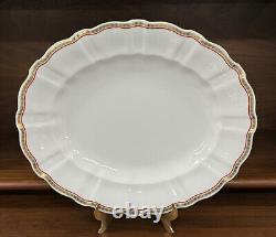 Royal Crown Derby CARLTON RED Large Oval 14.75 Serving Platter (2nd Quality)
