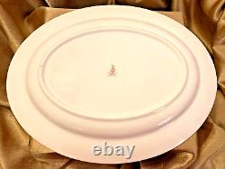 Royal Doulton MARTINIQUE 13 Oval Serving Platter Red Trim with Gold Bands H5188