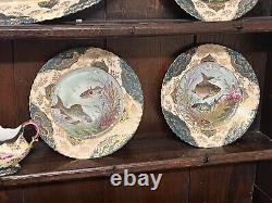Royal Vienna Antique Fish Platter 10 Serving Plate And Gravy Boat