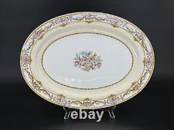 Set of (2) Minton STRATFORD Porcelain Oval Serving Platters, B1121, Yellow Rim