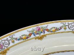 Set of (2) Minton STRATFORD Porcelain Oval Serving Platters, B1121, Yellow Rim