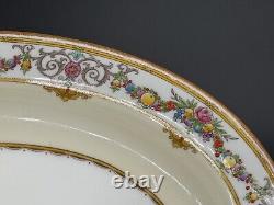 Set of (2) Minton STRATFORD Porcelain Oval Serving Platters, B1121, Yellow Rim