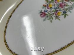 Set of (2) Minton STRATFORD Porcelain Oval Serving Platters, B1121, Yellow Rim