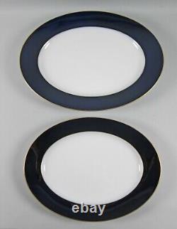 Set of 2 Rosenthal China CLAUDINE 3664 Oval Serving Platters 15 & 12