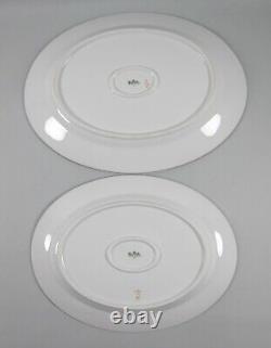 Set of 2 Rosenthal China CLAUDINE 3664 Oval Serving Platters 15 & 12