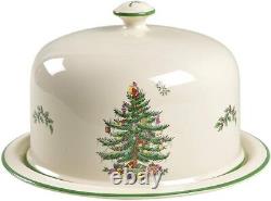 Spode Christmas Tree 2 Piece Serving Platter with Dome Set