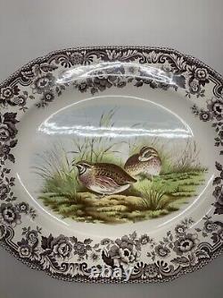 Spode Woodland Quail Oval Serving Platter Tray S3422Y 16.5