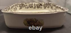 Spode Woodland RABBIT Handled Lasagna Baker 15X12 New 53422-A18 Microwave Safe