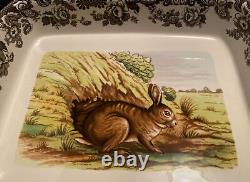 Spode Woodland RABBIT Handled Lasagna Baker 15X12 New 53422-A18 Microwave Safe