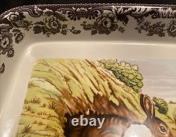 Spode Woodland RABBIT Handled Lasagna Baker 15X12 New 53422-A18 Microwave Safe