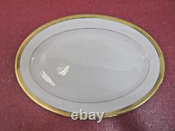 Stanford by Lenox 0-12 Medium 16 inch Gold Trim Cream Porcelain Serving Platter