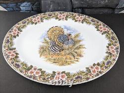 Turkey Platter CHURCHILL Myott Thanksgiving Wildlife 18x13Oval Serving Gift