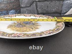 Turkey Platter CHURCHILL Myott Thanksgiving Wildlife 18x13Oval Serving Gift