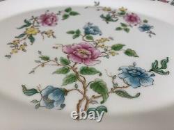 VTG Lenox Morning Blossom Oval Serving Platter Pink Blue Flowers 16 IN Set Of 2