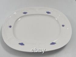 Vintage Adderley Fine Bone China Blue Chelsea 13 Serving Platter Embossed