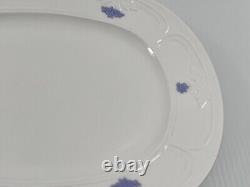 Vintage Adderley Fine Bone China Blue Chelsea 13 Serving Platter Embossed