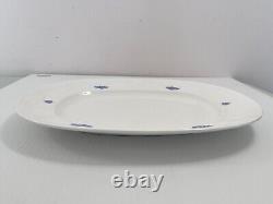 Vintage Adderley Fine Bone China Blue Chelsea 13 Serving Platter Embossed