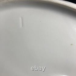 Vintage Haviland limoges France oval platter with wooden stand 14 Inch