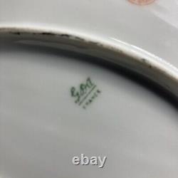 Vintage Haviland limoges France oval platter with wooden stand 14 Inch