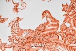 Vintage Royal Crown Derby Red Aves Serving Platter