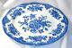 Vtg Enoch Wedgwood Tunstall Asiatic Pheasants Serving Platter Blue & White 1960