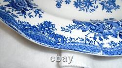 Vtg Enoch Wedgwood Tunstall Asiatic Pheasants Serving Platter Blue & White 1960