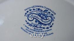 Vtg Enoch Wedgwood Tunstall Asiatic Pheasants Serving Platter Blue & White 1960