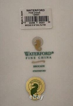 WATERFORD BROCADE LARGE 14.25 OVAL PLATTER FINE BONE CHINA UNUSED withStickers