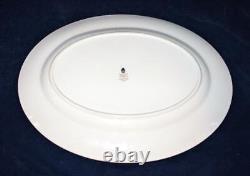Wedgwood China, Colonnade Black with Gold Trim, Large Oval Serving Platter 15 1/2