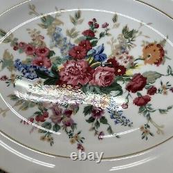 Wedgwood China Ralph Lauren HAMPTON FLORAL 14.25 Oval Serving Platter MINT $320