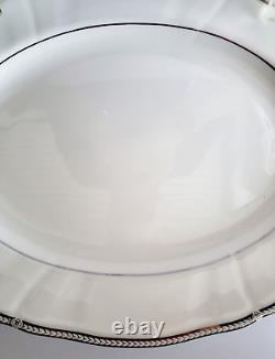 Wedgwood Crown Platinum Bone China 15.25 Platter