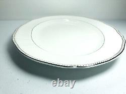 Wedgwood Crown Platinum Platter Oval Bone China Serving Dish White 15 Long