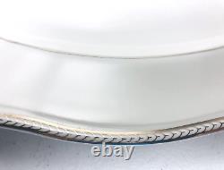 Wedgwood Crown Platinum Platter Oval Bone China Serving Dish White 15 Long