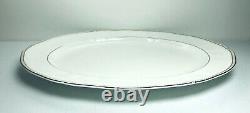 Wedgwood Crown Platinum Platter Oval Bone China Serving Dish White 15 Long