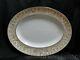 Wedgwood Gold Florentine, Dragons On White Oval Serving Platter, 13 3/4