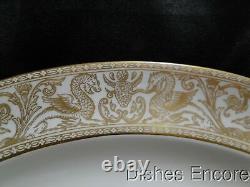 Wedgwood Gold Florentine, Dragons on White Oval Serving Platter, 13 3/4